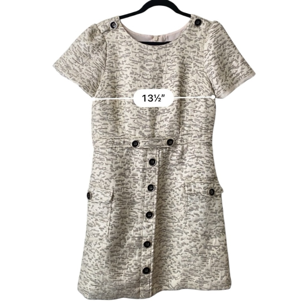 Anthropologie Moulinette Soeurs  April Jacquard Gold Midi Dress  Size 10 - Picture 8 of 10
